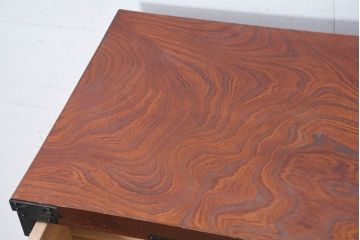中古　美品!!　遠野民芸　職人手作り品　向鶴金具の立派な造りが目を惹く民芸箪笥(和タンス、収納箪笥、衣装箪笥、整理箪笥、引き出し、サイドチェスト)(R-082610)