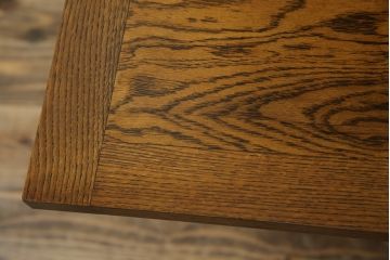 中古　美品!!　北海道旭川 近藤工芸　Solid Furniture OAK (ソリッドファニチャー オーク)　オーク材　クラシカルで上品な佇まいのビューローブックケース(ライティングビューロー、簿記机、本箱、本棚、飾り棚、収納棚、戸棚、ワークデスク、在宅用、在宅ワーク用)(R-082612)