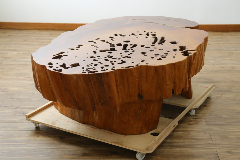 【販売終了しました。ありがとうございます。】屋久杉　座卓　/　テーブル　中古品 屋久杉テーブル・座卓