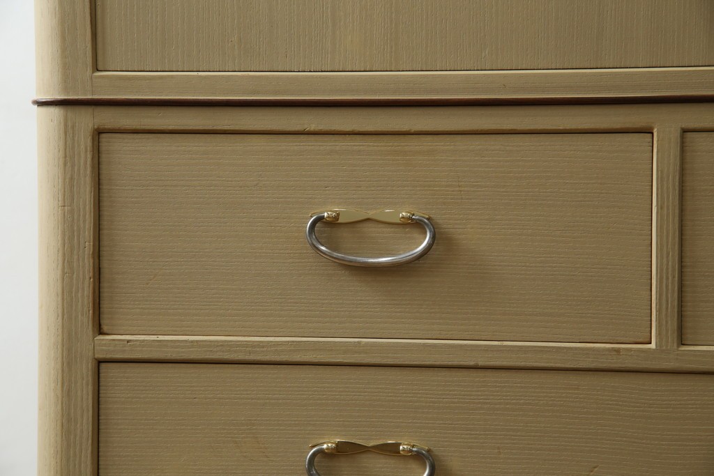 中古　美品　衣装盆付き　桑材のアクセントが美しい気品漂う桐箪笥　定価約170万円　(R-082619)