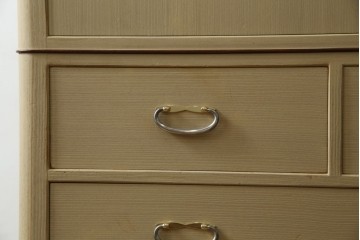 中古　美品　衣装盆付き　桑材のアクセントが美しい気品漂う桐箪笥　定価約170万円　(R-082619)