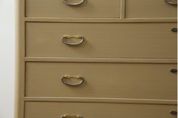 中古　美品　衣装盆付き　桑材のアクセントが美しい気品漂う桐箪笥　定価約170万円　(R-082619)