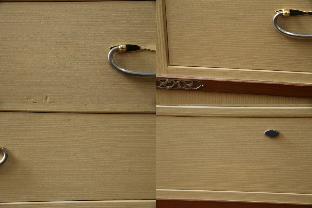 中古　美品　衣装盆付き　桑材のアクセントが美しい気品漂う桐箪笥　定価約170万円　(R-082619)