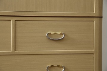 中古　美品　衣装盆付き　桑材のアクセントが美しい気品漂う桐箪笥　定価約170万円　(R-082619)