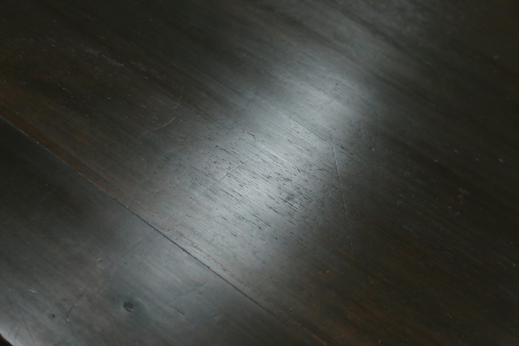 フランスアンティーク　1890年頃　ウォールナット材　彫刻入り　2杯の引き出しを備えたコンソールテーブル　(R-082633)