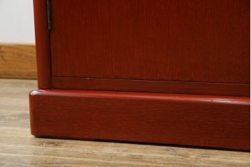 中古　美品!!　高級品!!　総漆塗り　艶やかな朱塗りが美しい色合いの総桐着物箪笥(衣装箪笥、収納箪笥、和タンス、桐たんす、桐箪笥)(定価推定約120万円)(R-082636)