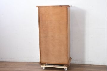 中古　美品　アメリカ輸入家具　パイン材　縦型　カントリースタイルの空間づくりにおすすめのトールチェスト(サイドチェスト、引き出し)(R-082646)
