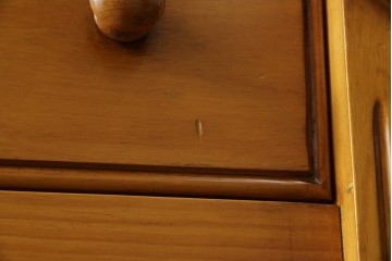 中古　美品　アメリカ輸入家具　パイン材　縦型　カントリースタイルの空間づくりにおすすめのトールチェスト　(R-082646)