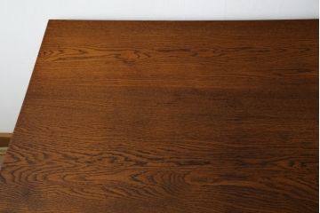 中古　超美品　Oak Village(オークヴィレッジ、オークビレッジ)　杢目の美しさが際立つ片袖机(片袖デスク、ワークデスク、在宅用、在宅ワーク用) (R-082648)