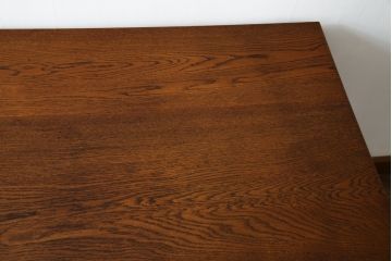 中古　超美品　Oak Village(オークヴィレッジ、オークビレッジ)　杢目の美しさが際立つ片袖机(片袖デスク、ワークデスク、在宅用、在宅ワーク用) (R-082648)