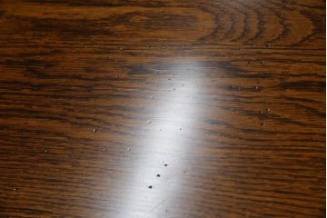 中古　超美品　Oak Village(オークヴィレッジ、オークビレッジ)　杢目の美しさが際立つ片袖机(片袖デスク、ワークデスク、在宅用、在宅ワーク用) (R-082648)