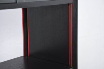 中古　Cassina(カッシーナ)　Brera(ブレラ)　モダンなデザインが素敵な縦型キャビネット(カップボード、食器棚、飾り棚、収納棚、戸棚)(R-082649)