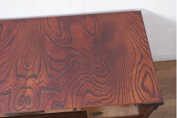 中古　美品　岩谷堂箪笥　「菊幸」　漆塗り　欅(ケヤキ)材　深みのある色合いが美しいテレビ台(収納棚、引き出し、ローボード、リビングボード、サイドボード、戸棚)(R-082657)