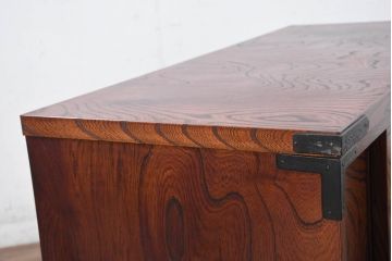 中古　美品　岩谷堂箪笥　「菊幸」　漆塗り　欅(ケヤキ)材　深みのある色合いが美しいテレビ台(収納棚、引き出し、ローボード、リビングボード、サイドボード、戸棚)(R-082657)