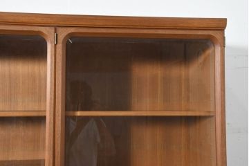 和製ビンテージ　日田工芸　チーク材　北欧風のデザインが素敵なキャビネット(収納棚、飾り棚、戸棚、本箱、本棚、店舗什器、カップボード、ヴィンテージ)(R-082661)