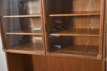 和製ビンテージ　日田工芸　チーク材　北欧風のデザインが素敵なキャビネット(収納棚、飾り棚、戸棚、本箱、本棚、店舗什器、カップボード、ヴィンテージ)(R-082661)