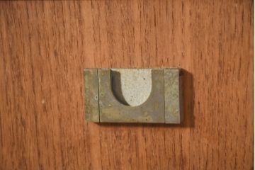 和製ビンテージ　日田工芸　チーク材　北欧風のデザインが素敵なキャビネット(収納棚、飾り棚、戸棚、本箱、本棚、店舗什器、カップボード、ヴィンテージ)(R-082661)