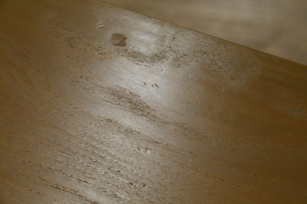 和製アンティーク　希少な子供サイズ　レトロで可愛らしい雰囲気の片袖机　(R-082664)