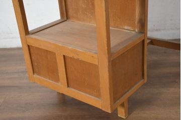 和製アンティーク　希少な子供サイズ　レトロで可愛らしい雰囲気の片袖机(片袖デスク、在宅ワーク、在宅用、キッズデスク、学習机、勉強机、ワークデスク)(R-082664)
