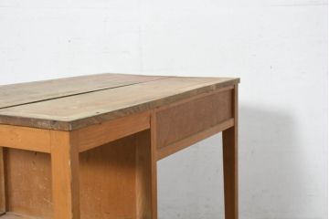和製アンティーク　希少な子供サイズ　レトロで可愛らしい雰囲気の片袖机(片袖デスク、在宅ワーク、在宅用、キッズデスク、学習机、勉強机、ワークデスク)(R-082664)