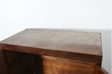 中古　美品　松本民芸家具　D型洋服タンス　引き出しが2杯付いたワードローブ(洋服タンス、衣装タンス)(定価約58万円)(R-082665)