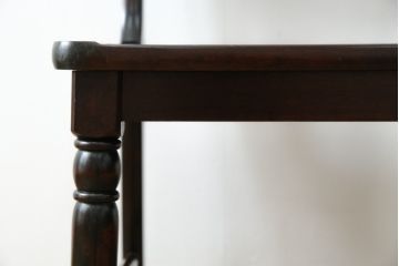 中古　希少な廃番品　北海道民芸家具　HM686　ゆるりと曲線を描くフォルムが魅力的なダイニングチェア(イス、椅子、板座チェア)(R-082669)