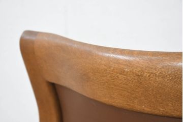 中古　CONDE HOUSE(カンディハウス)　セルジオD　本革(レザー)　オーク材　希少な廃番品!!温かみのある空間作りにおすすめのダイニングチェア2脚セット(椅子、イス、バラ売り可能)(R-082679)