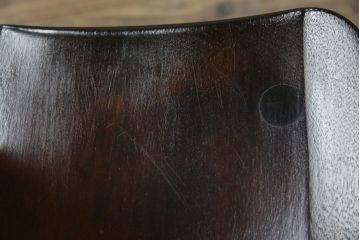 中古　美品　松本民芸家具　#1　クラシカルな安川式スピンドルチェア(ダイニングチェア、板座チェア、椅子、民芸家具)(定価約11万円)(R-082680)