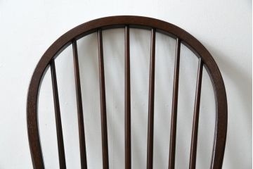 中古　超美品　松本民芸家具　シックな佇まいが魅力的な#72型・リーチチェア(ダイニングチェア、ウィンザーチェア、板座チェア、椅子、ウインザーチェア)(定価約98000円)(R-082684)
