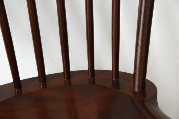 中古　超美品　松本民芸家具　シックな佇まいが魅力的な#72型・リーチチェア(ダイニングチェア、ウィンザーチェア、板座チェア、椅子、ウインザーチェア)(定価約98000円)(R-082684)