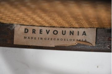 ヨーロッパビンテージ　チェコ　DREVOUNIA(ドレヴォウニア)　優美な曲線のベントウッドチェア(ダイニングチェア、アームレスチェア、イス、椅子、ヴィンテージ)(R-082685)