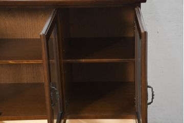 中古　美品　カリモク家具(karimoku)　COLONIAL(コロニアル)シリーズ　HK4007NK　カントリースタイルのお部屋作りにおすすめのおしゃれなサイドボード(ローボード、リビングボード、収納棚、戸棚)(定価約21万円)(R-082687)