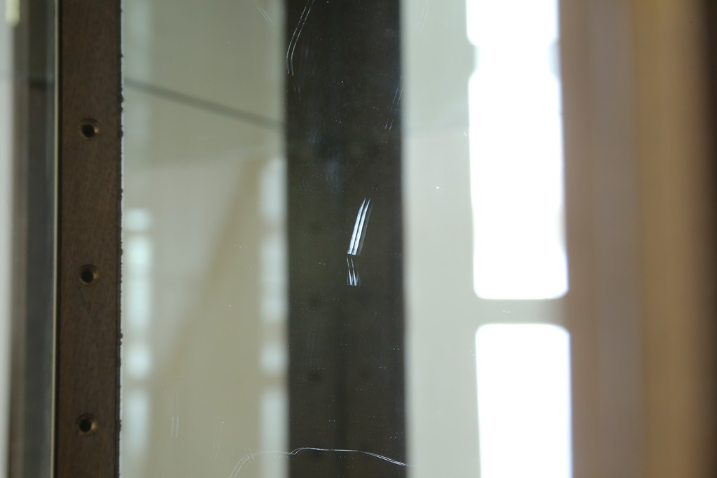 中古　カリモク家具(karimoku)　domani(ドマーニ)　Morganton(モーガントン)　クラシカルモダンデザインの二段重ねコーナーキャビネット　定価約60〜70万円　(R-082688)