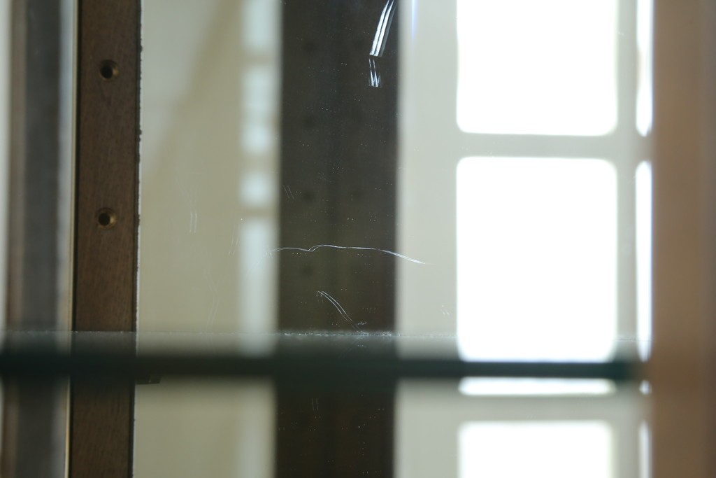 中古　カリモク家具(karimoku)　domani(ドマーニ)　Morganton(モーガントン)　クラシカルモダンデザインの二段重ねコーナーキャビネット　定価約60〜70万円　(R-082688)