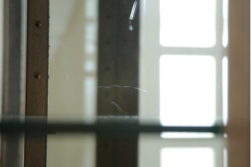 中古　カリモク家具(karimoku)　domani(ドマーニ)　Morganton(モーガントン)　クラシカルモダンデザインの二段重ねコーナーキャビネット　定価約60〜70万円　(R-082688)