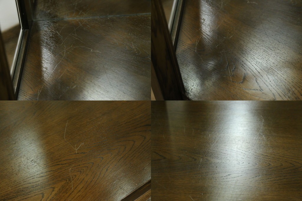 中古　カリモク家具(karimoku)　domani(ドマーニ)　Morganton(モーガントン)　クラシカルモダンデザインの二段重ねコーナーキャビネット　定価約60〜70万円　(R-082688)