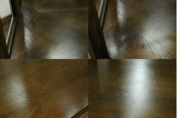 中古　カリモク家具(karimoku)　domani(ドマーニ)　Morganton(モーガントン)　クラシカルモダンデザインの二段重ねコーナーキャビネット　定価約60〜70万円　(R-082688)