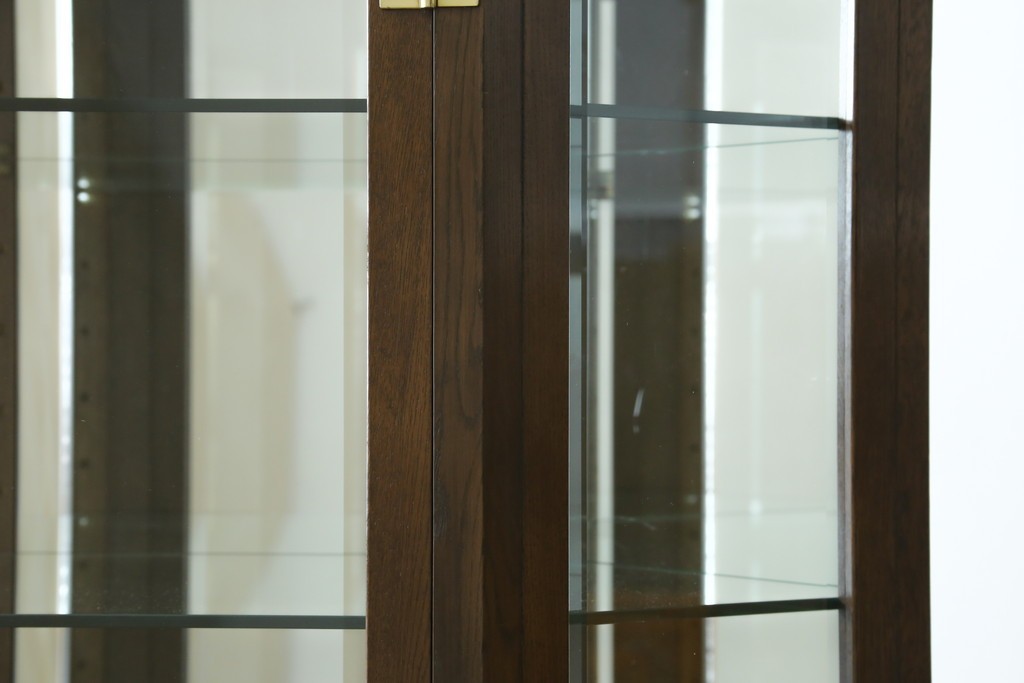 中古　カリモク家具(karimoku)　domani(ドマーニ)　Morganton(モーガントン)　クラシカルモダンデザインの二段重ねコーナーキャビネット　定価約60〜70万円　(R-082688)