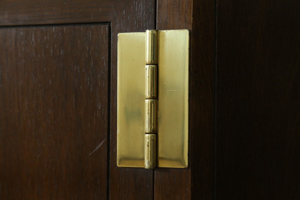 中古　カリモク家具(karimoku)　domani(ドマーニ)　Morganton(モーガントン)　クラシカルモダンデザインの二段重ねコーナーキャビネット　定価約60〜70万円　(R-082688)