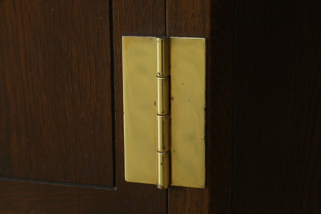 中古　カリモク家具(karimoku)　domani(ドマーニ)　Morganton(モーガントン)　クラシカルモダンデザインの二段重ねコーナーキャビネット　定価約60〜70万円　(R-082688)