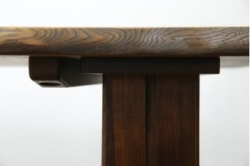 中古　美品!!　カリモク家具(karimoku)　希少モデル　タモ材無垢　自然な風合いと美しい杢目で暮らしに温もりを添えるダイニングテーブル(4人掛け、6人掛け、食卓、作業台)(定価約20万円)(R-082689)