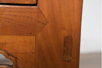 アジアンビンテージ　 李朝家具 　天板に投入口の付いた米櫃型サイドキャビネット(コメビツ、こめびつ、サイドボード、リビングボード、収納棚、戸棚、店舗什器、ヴィンテージ)(R-082690)