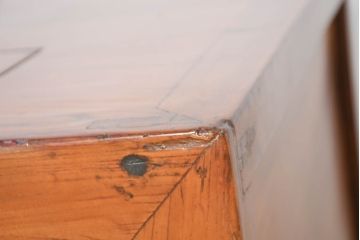 アジアンビンテージ　 李朝家具 　天板に投入口の付いた米櫃型サイドキャビネット(コメビツ、こめびつ、サイドボード、リビングボード、収納棚、戸棚、店舗什器、ヴィンテージ)(R-082690)