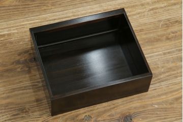 中古　美品　黒檀の風合いが魅力の小振りな茶棚(コクタン、飾り棚、違い棚、収納棚、戸棚、民芸家具)(R-082691)