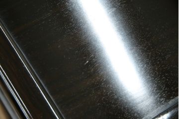 中古　美品　黒檀の風合いが魅力の小振りな茶棚(コクタン、飾り棚、違い棚、収納棚、戸棚、民芸家具)(R-082691)