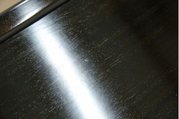 中古　美品　黒檀の風合いが魅力の小振りな茶棚(コクタン、飾り棚、違い棚、収納棚、戸棚、民芸家具)(R-082691)