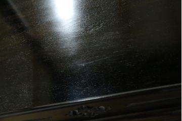 中古　美品　黒檀の風合いが魅力の小振りな茶棚(コクタン、飾り棚、違い棚、収納棚、戸棚、民芸家具)(R-082691)