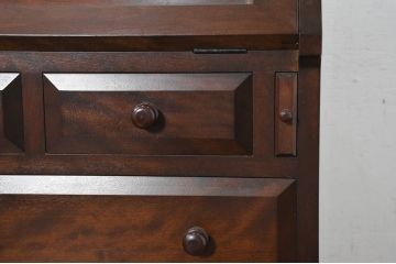 中古　超美品　松本民芸家具　#33A型　コンパクトなライティングビューロー(机、デスク、在宅用、在宅ワーク用、ワークデスク、引き出し)(定価約40万円)(R-082695)