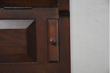 中古　超美品　松本民芸家具　#33A型　コンパクトなライティングビューロー(机、デスク、在宅用、在宅ワーク用、ワークデスク、引き出し)(定価約40万円)(R-082695)