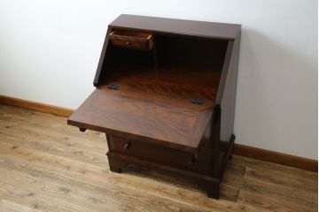 中古　超美品　松本民芸家具　#33A型　コンパクトなライティングビューロー(机、デスク、在宅用、在宅ワーク用、ワークデスク、引き出し)(定価約40万円)(R-082695)